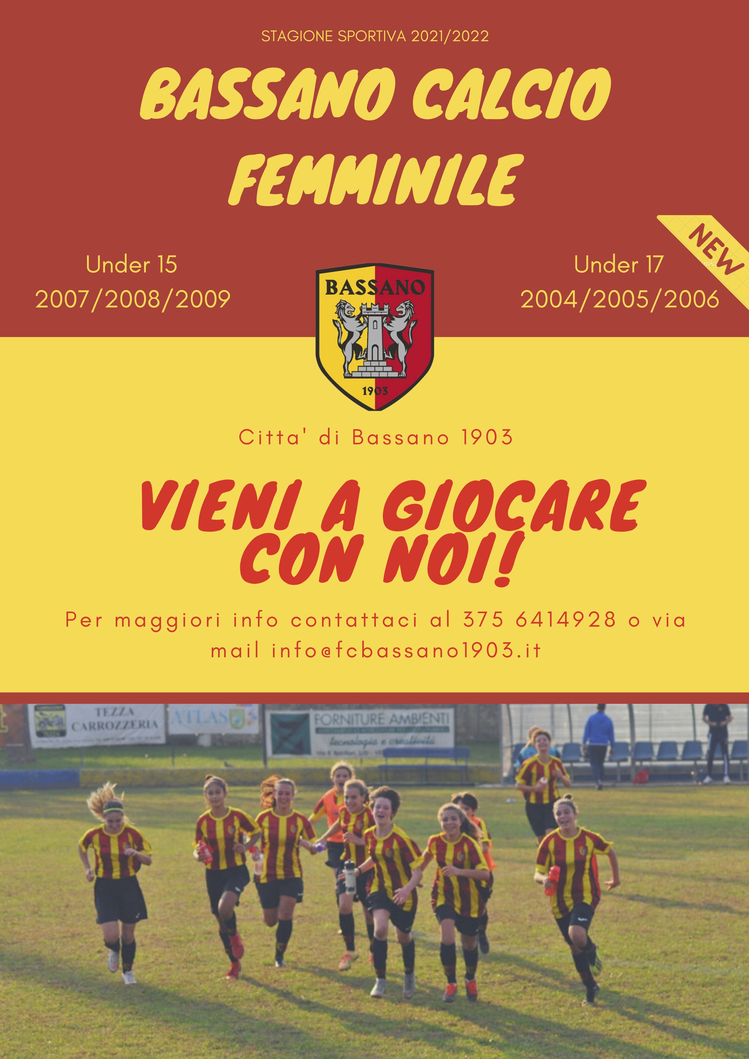   IL CALCIO FEMMINILE RADDOPPIA: ARRIVA L’UNDER 17   