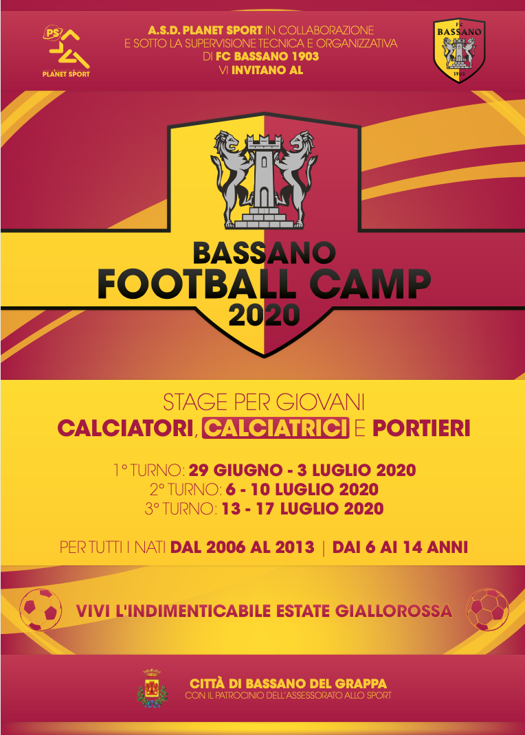 Bassano Football Camp: aperte le iscrizioni 